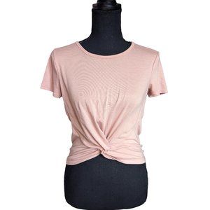 Pink Crop Twist T-Shirt (Pre-Owned)